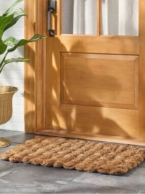 Hearth & Hand Natural Braided Jute Door Mat - Tan 18 in x 30 in NWT